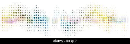 Vector abstract technological dotted sound wave background design Stock Vector