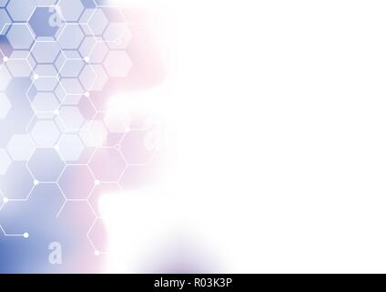 Technological geometric colorful hexagon abstract background vector design Stock Vector