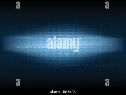 Abstract technological illuminated mesh blueprint vector background design Stock Vector