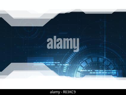 Technological future hud security vector background abstract design Stock Vector
