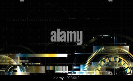 Technological space metallic middle interface vector background abstract design Stock Vector