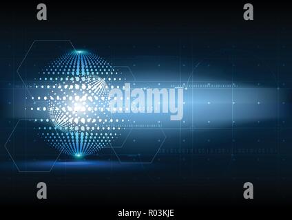 Abstract technological future global vector background design Stock Vector