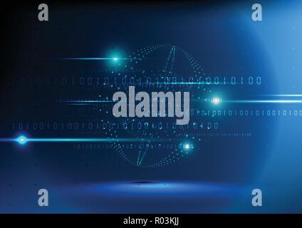 Abstract technological future global background design Stock Vector