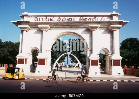 Anna memorial at Marina Beach, Chennai, Tamil Nadu, India, Asia Stock Photo