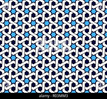 Arabic patterns background. Geometric seamless muslim ornament backdrop. Vector illustration of islamic texture. Traditional arab wallpaper Stock Vector