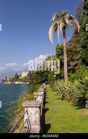 Gardens and buildings of Villa Monastero at Varenna on Lake Como, Italy Stock Photo