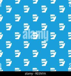 Paintball sport glove pattern vector seamless blue Stock Vector
