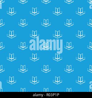 Corner glass balcony pattern vector seamless blue Stock Vector