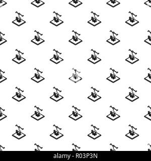 Cogwheel d printing pattern vector seamless Stock Vector