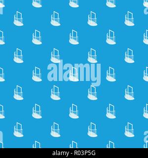 One door balcony pattern vector seamless blue Stock Vector