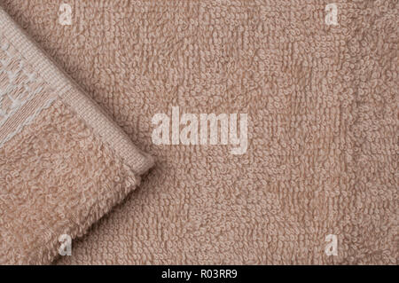 Clear brown towel texture background Stock Photo