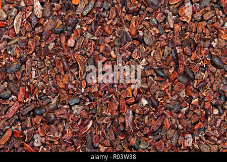 Bunch of raw organic crushed cocoa nibs Stock Photo - Alamy