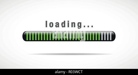 update is loading waiting time green bar vector illustration EPS10 Stock Vector