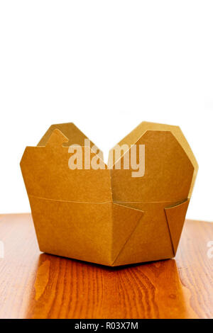 Open box made from corrugated fibre board Stock Photo