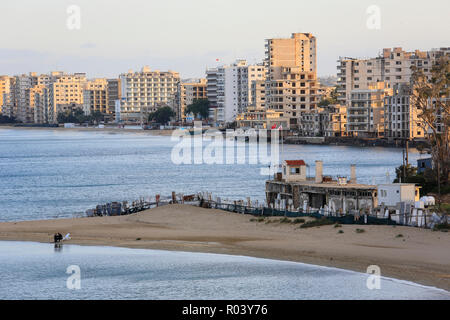 Famagusta, Turkish Republic of Northern Cyprus, Cyprus - 'Ghost Town' Varosha Stock Photo