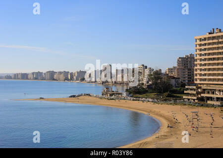 Famagusta, Turkish Republic of Northern Cyprus, Cyprus - 'Ghost Town' Varosha Stock Photo