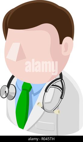 Doctor Man Avatar People Icon Stock Vector