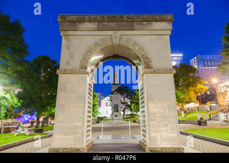 Arch on Grand Parade Square in Halifax. Halifax, Nova Scotia, Canada. Stock Photo