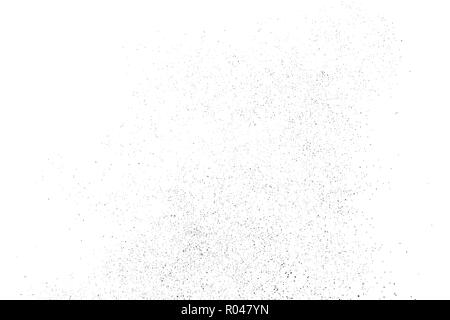 Black Grainy Texture Isolated On White Background. Dust Overlay. Dark Noise Granules. Vector Design Elements, Illustration, Eps 10. Stock Vector