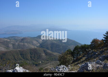 Highest point of Corfu Stock Photo