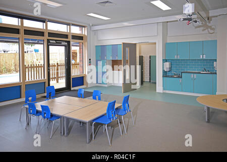 in a brand new special school for children with severe learning difficulties, Southwark, London, UK Stock Photo