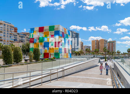 Centre Pompidou Malaga (Pompidou Centre Malaga),  Malaga, Costa del Sol, Andalucia, Spain Stock Photo