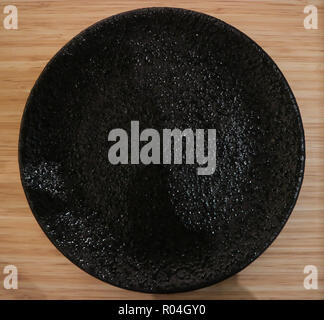 black ceramic plate Stock Photo