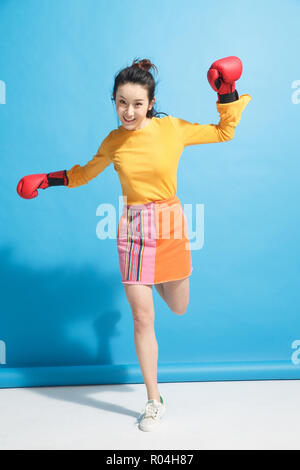 Young women boxer Stock Photo