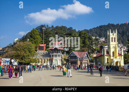 Christ Church, The Ridge, Shimla (Simla), Himachal Pradesh, India, Asia Stock Photo
