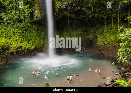 La Fortuna Waterfall, Alajuela Province, Costa Rica, Central America Stock Photo