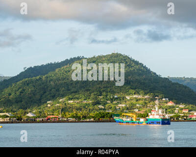 Apia Harbor on the island of Upolu, the second largest island in Samoa, South Pacific Islands, Pacific Stock Photo