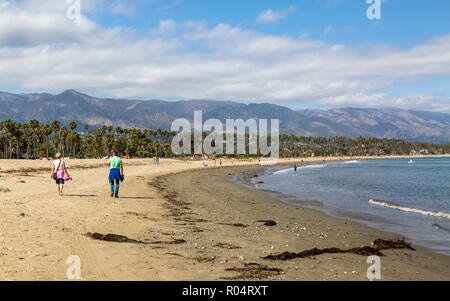 Santa Barbara beach, Malibu Mountains, California, United States of America, North America Stock Photo