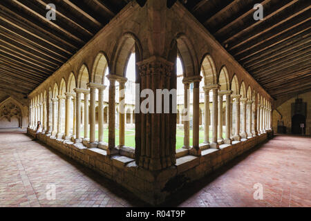 Medieval French Cloisters at the Collegiale church of Saint Emilion, France Stock Photo