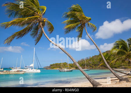 Saltwhistle Bay, Mayreau, The Grenadines, St. Vincent and The Grenadines, West Indies, Caribbean, Central America Stock Photo