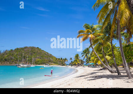 Saltwhistle Bay, Mayreau, The Grenadines, St. Vincent and The Grenadines, West Indies, Caribbean, Central America Stock Photo