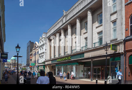 Marks and Spencer’s large department store branch on Whitefriargate in Kingston upon Hull with its distinctive white stone Art Deco frontage Stock Photo