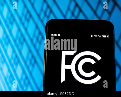 Kiev, Ukraine. 1st Nov, 2018. Federal Communications Commission Government agency logo seen displayed on smart phone. Credit: Igor Golovniov/SOPA Images/ZUMA Wire/Alamy Live News Stock Photo