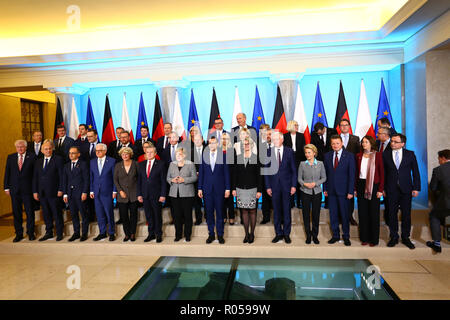Warsaw, Poland, 2nd November 2018:  German governemt members join Polish government for consultations. ©Jake Ratz/Alamy Live News Stock Photo