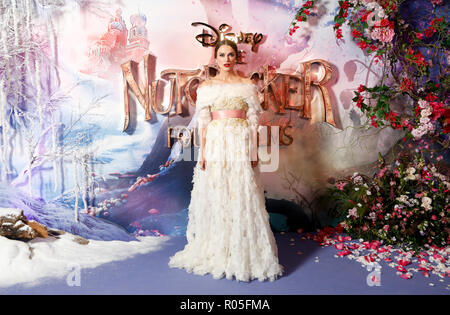Keira Knightley attending the European Premiere of The Nutcracker and the Four Realms held at the Vue, Westfield London. PRESS ASSOCIATION Photo. Picture date: Thursday November 1, 2018. Photo credit should read: David Parry/PA Wire Stock Photo