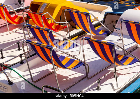 Pedalos at Riva del Garda on Lake Garda in northern Italy Stock Photo