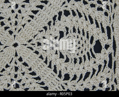 A studio shot of a crochet doily Stock Photo