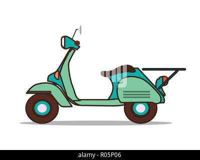 retro scooter a stylized, vector illustration Stock Vector