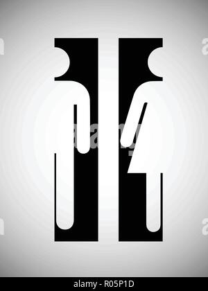 Man & Woman icon, vector illustration Stock Vector