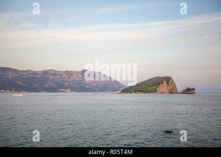 Rocky Island near Budva Stock Photo