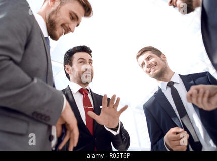 close up.friendly business team discussing new ideas. the concept of teamwork Stock Photo