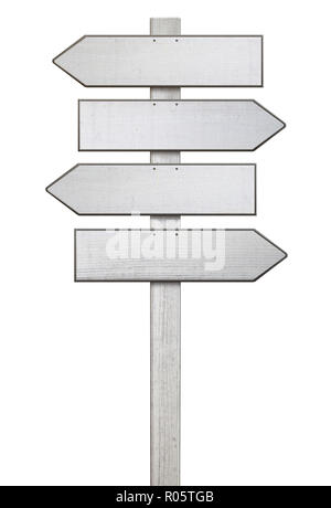 Old wooden arrows road sign. Isolated on white #Sponsored , #Ad,  #Affiliate, #arrows, #white, #Isolated, #wooden