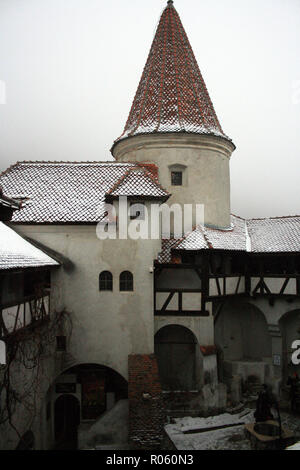 Bran Castle, home of Dracula, in Transylvania, Romania Stock Photo