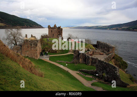 Urquhart Castle beside Loch Ness, Scotland Stock Photo