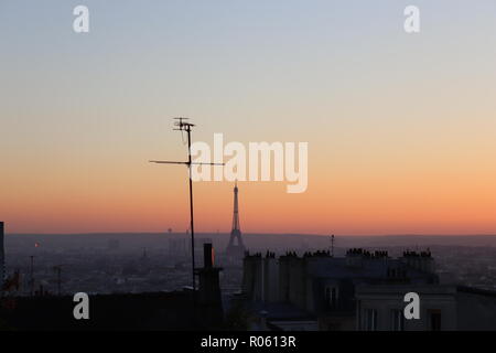 Eiffel Tower skyline Stock Photo