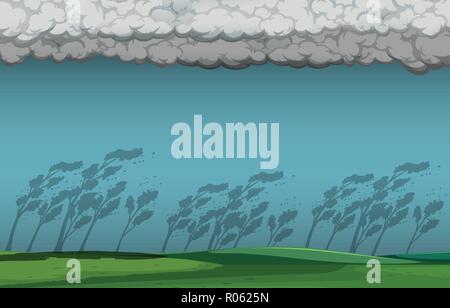 Nature thunder storm scene Stock Vector Image & Art - Alamy